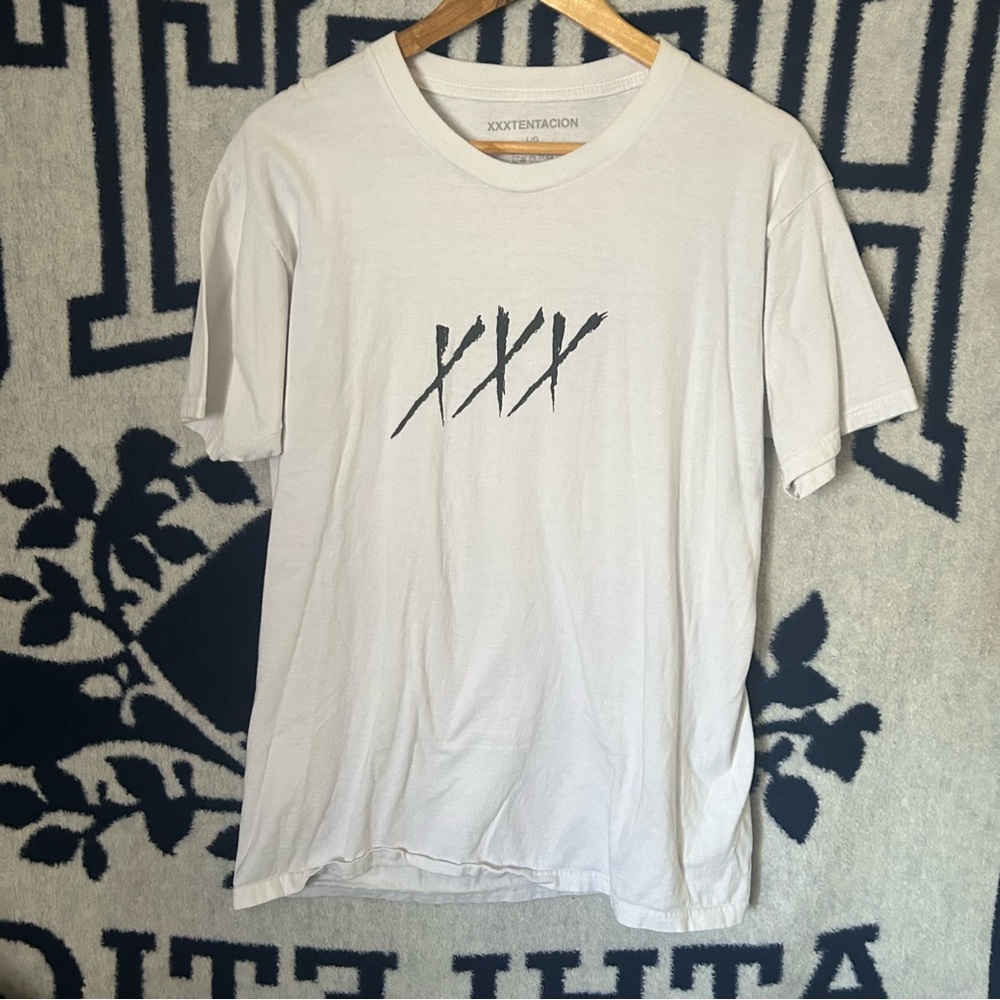 XXXtentacion Memorial Tee White Graphic T-Shirt Size Large Double Sided